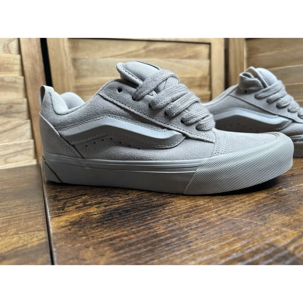 Vans Knu Skool Unisex Gray Low Top Lace Up Casual Sneakers Street Style - Picture 8 of 9